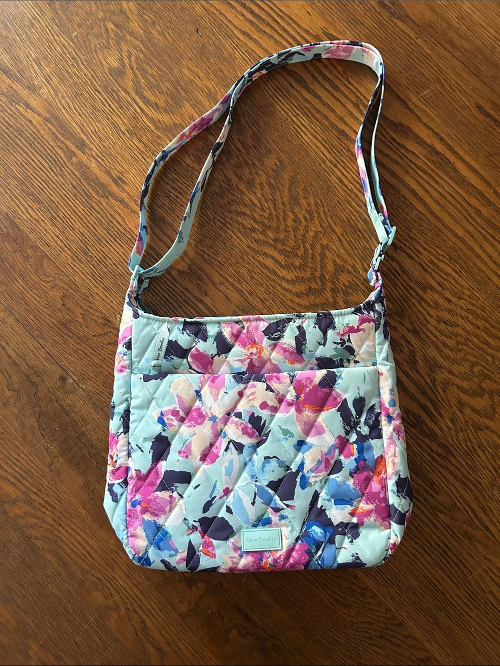 Vera Bradley Floral Crossbody Bag in Mint, Pink, Navy